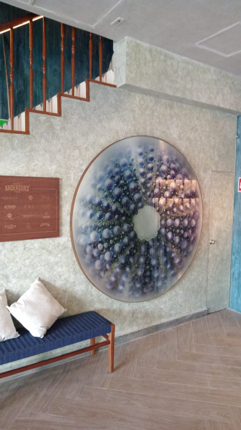 Sea Urchin Glass Art Piece | Handcrafted Decorative Glass