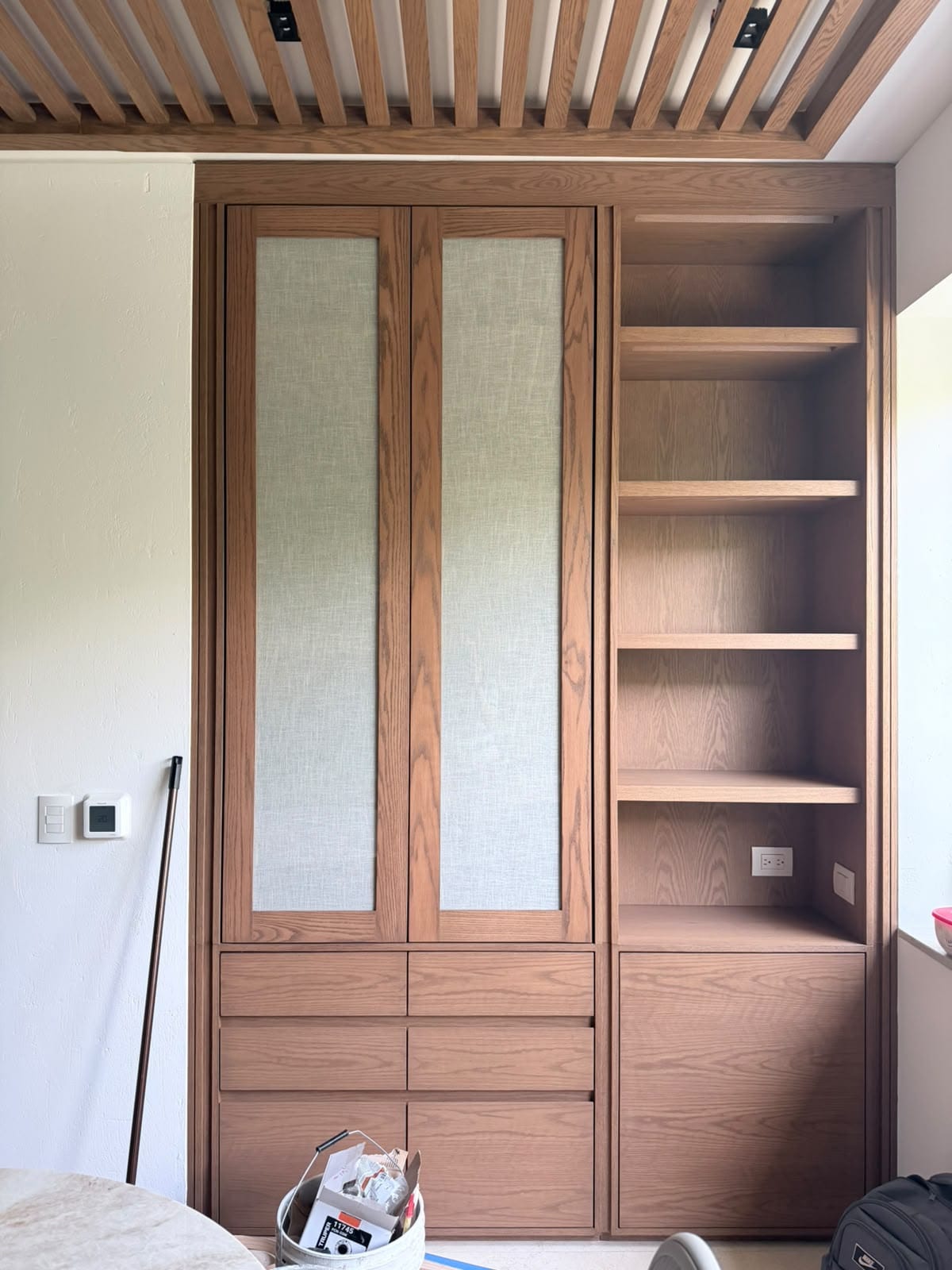 Wood laminated glass doors