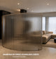 Curved Fluted Glass Room Divider