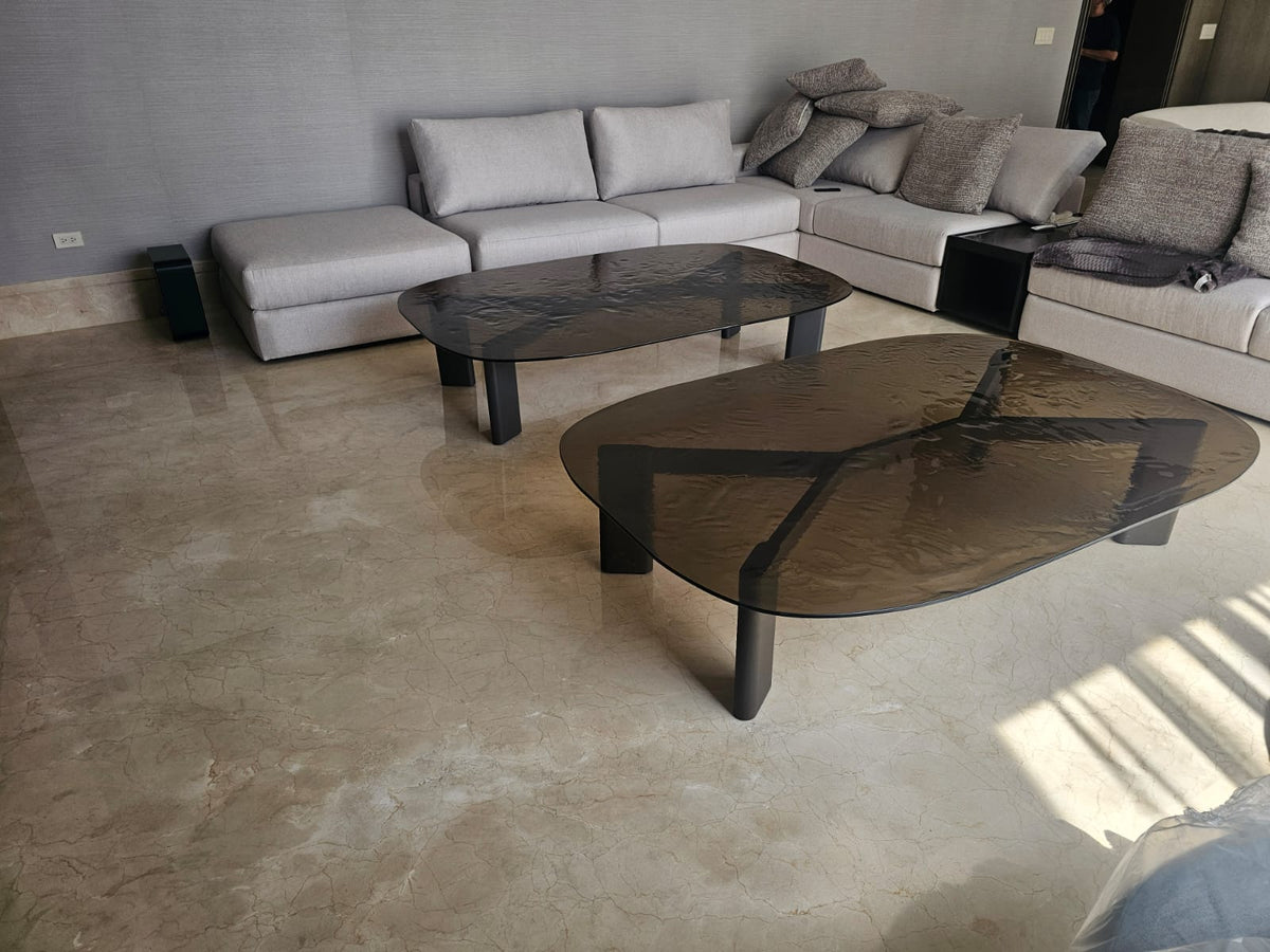 Bronze Ripple Glass Coffee Table