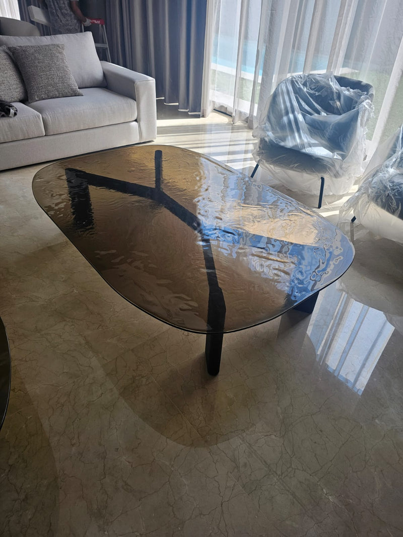 Bronze Ripple Glass Coffee Table