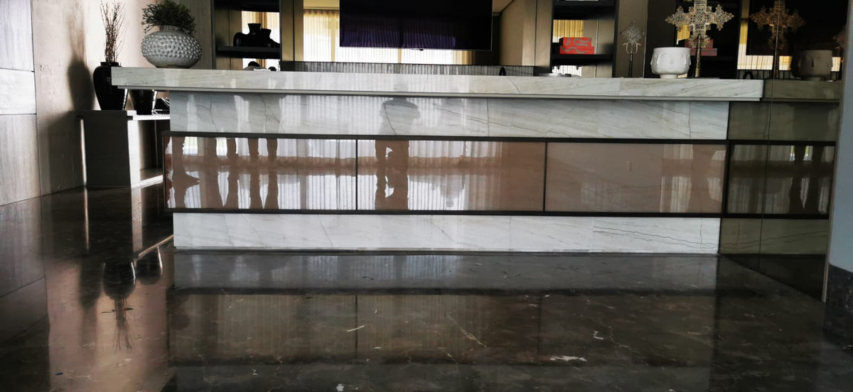 Bronze Glass Counter Cladding
