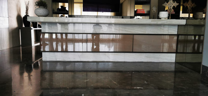 Bronze Glass Counter Cladding