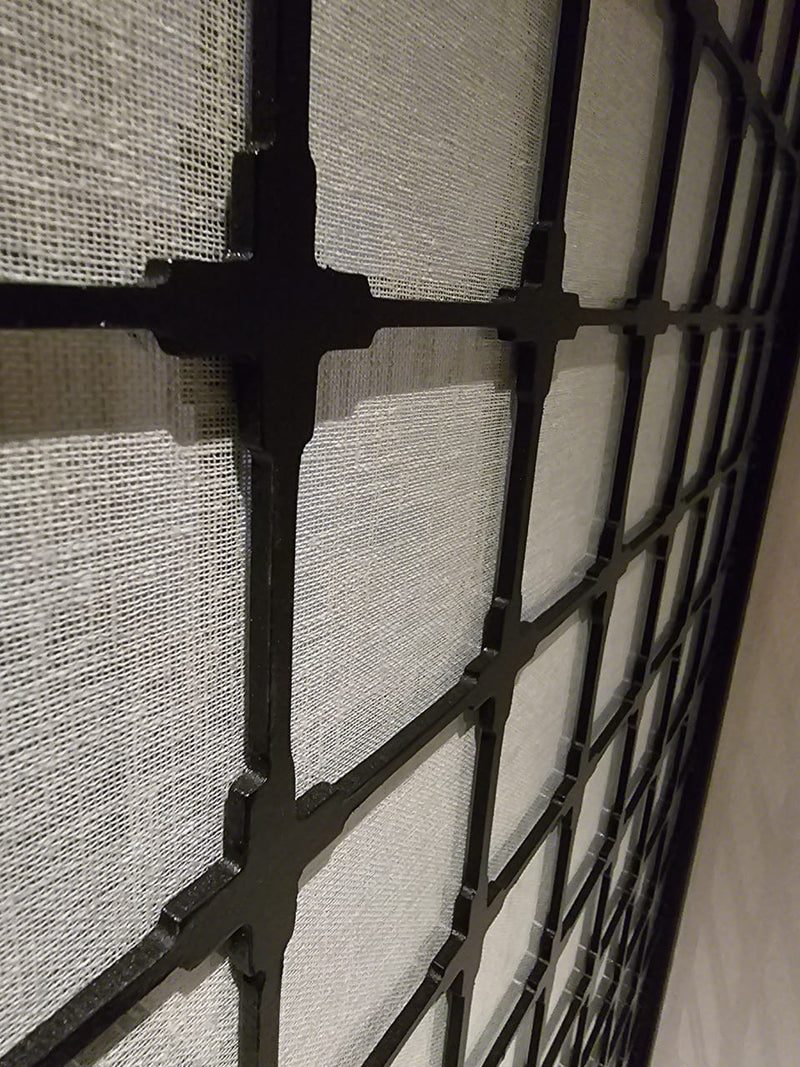 Fabric-Laminated Glass Lattice Divider