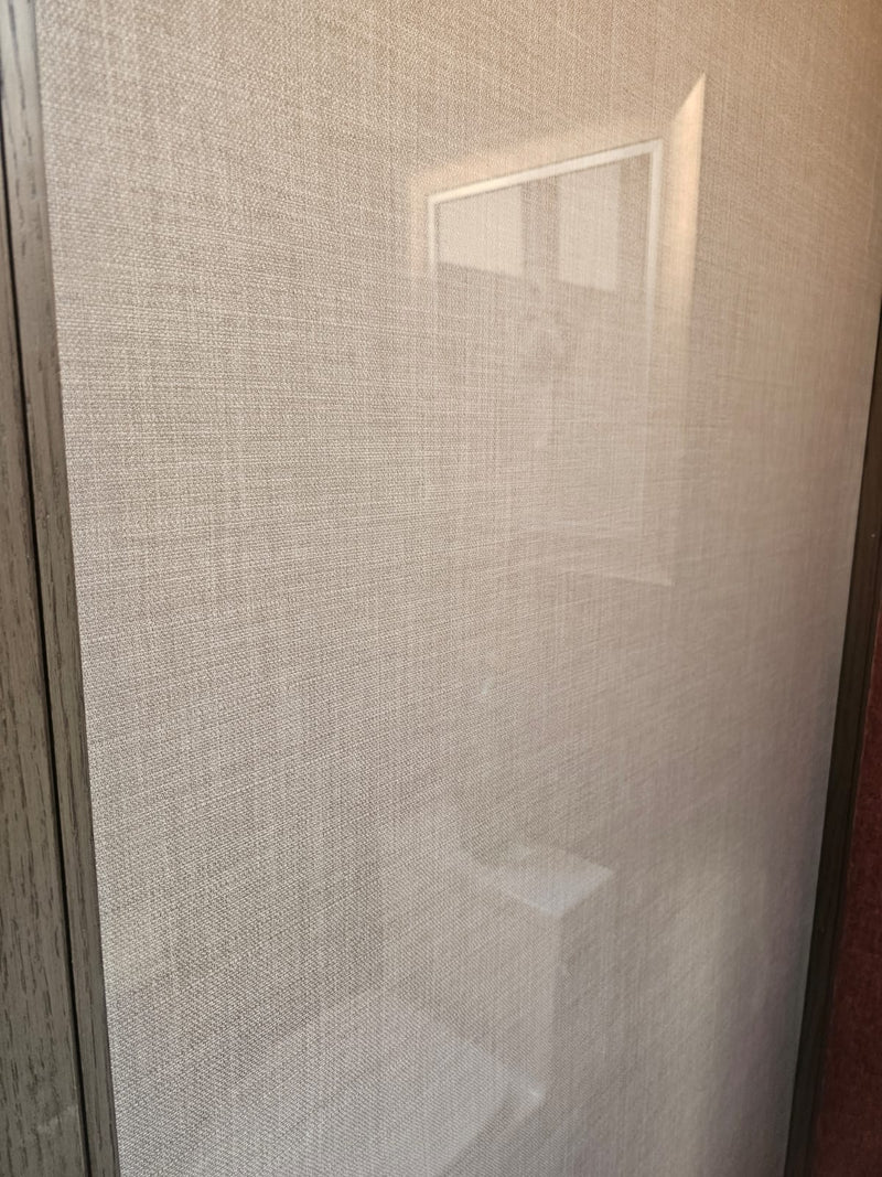 Wood laminated glass divider