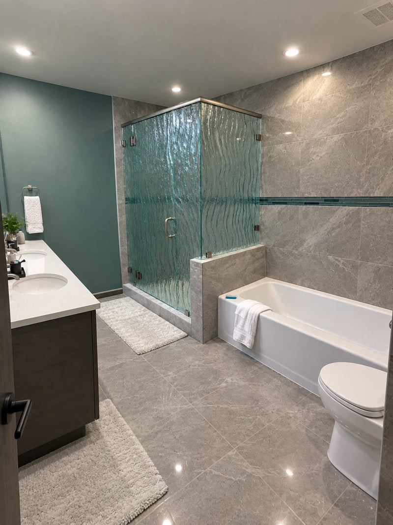Decorative Textured Glass Doors