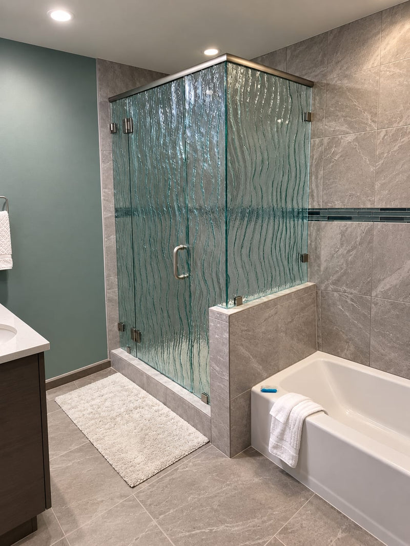 Decorative Textured Glass Doors