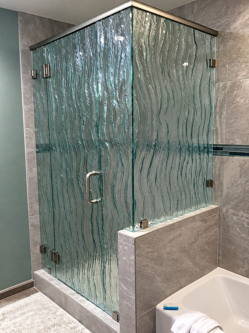 Decorative Textured Glass Doors