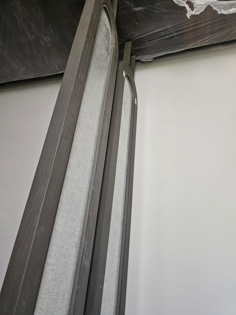 Arched Fabric-Laminated Glass Divider