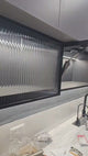 Lift-Up Fluted Glass Cabinet Doors
