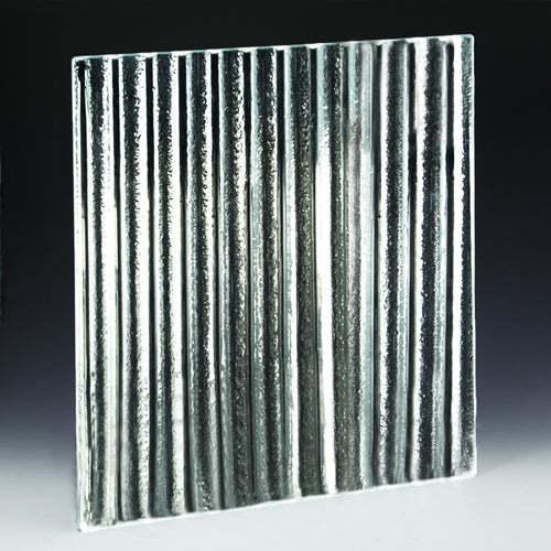 River Low Iron Silvered Textured Glass Panel