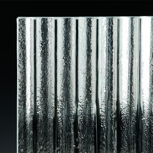 River Low Iron Silvered Textured Glass Panel