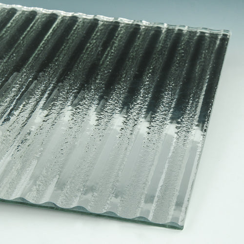 River Low Iron Silvered Textured Glass Panel