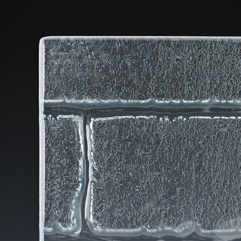 BRIC Brick-Pattern Textured Glass Panel | Decorative Glass