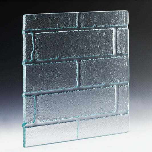 BRIC Brick-Pattern Textured Glass Panel | Decorative Glass