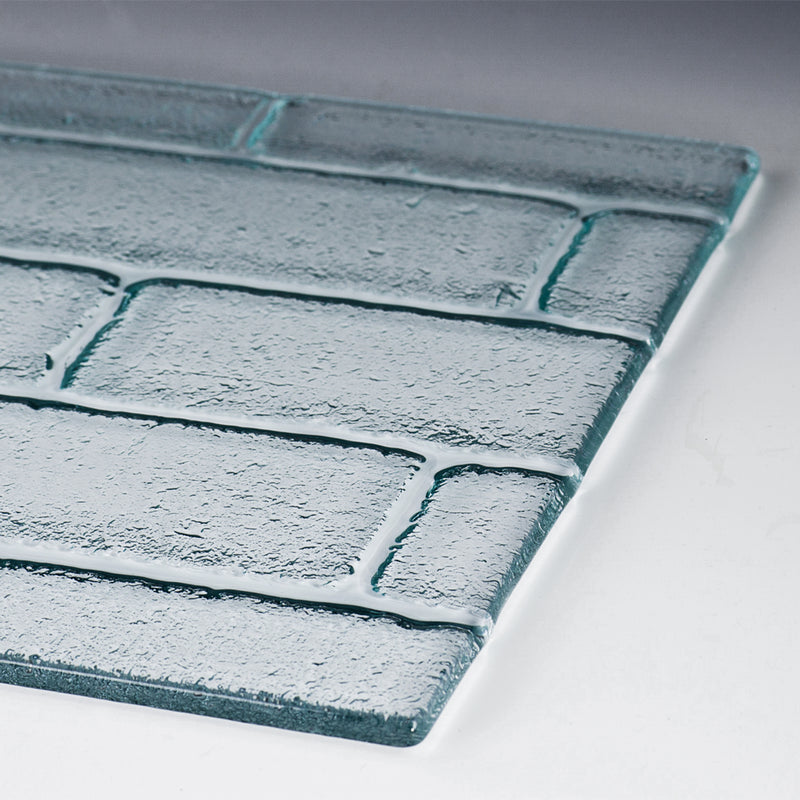 BRIC Brick-Pattern Textured Glass Panel | Decorative Glass