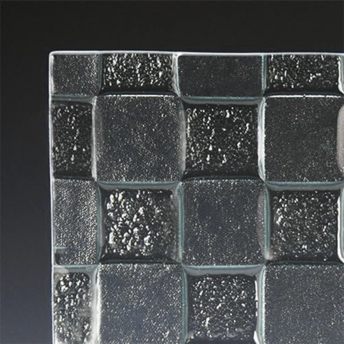 SQUARE Checkerboard Textured Glass Panel | Decorative Glass