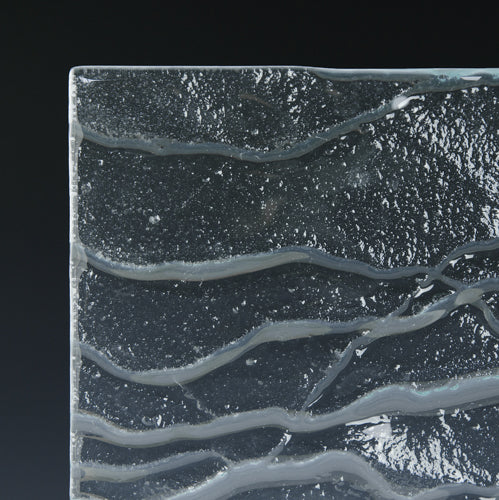 Quake Ridge Textured Glass Panel | Architectural Cast Glass