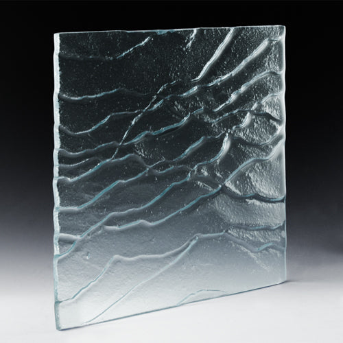 Quake Ridge Textured Glass Panel | Architectural Cast Glass