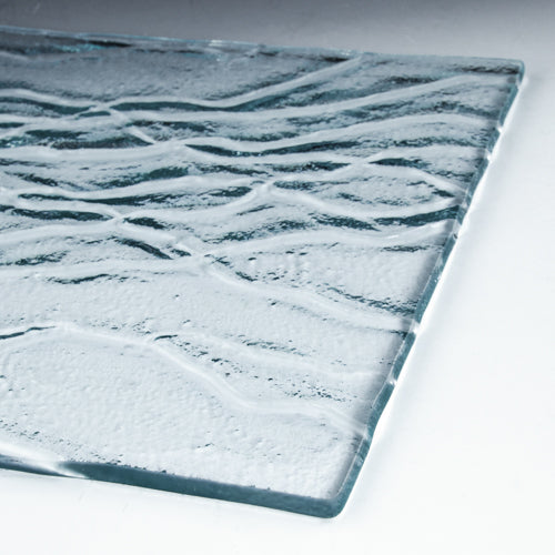 Quake Ridge Textured Glass Panel | Architectural Cast Glass