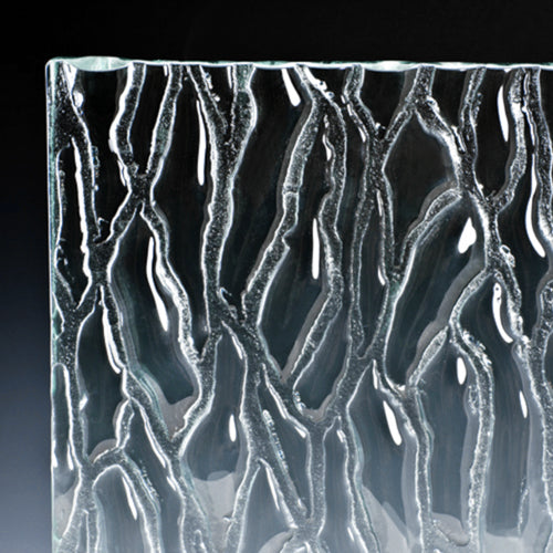 XINET Rivulet Textured Glass Panel | Architectural Cast Glass