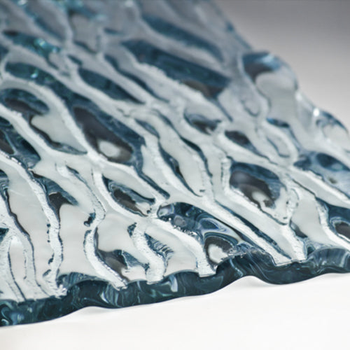 XINET Rivulet Textured Glass Panel | Architectural Cast Glass