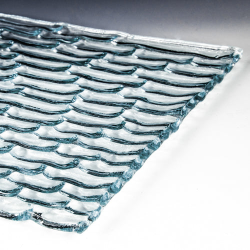 Nelva Runnel Textured Glass Panel | Architectural Cast Glass