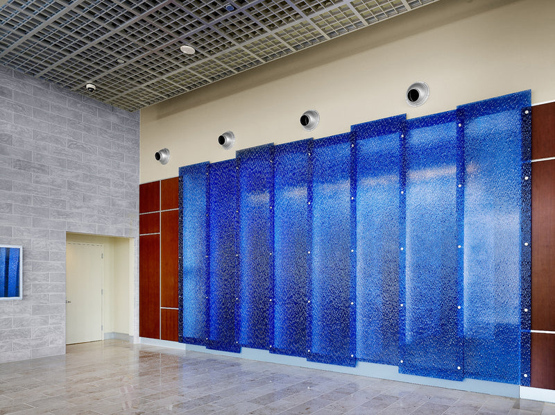 Takama Runnel Textured Glass Panel | Architectural Cast Glass
