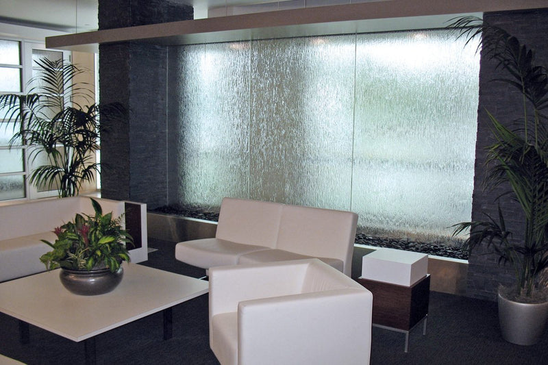 Rain Textured Glass Panel | Handmade Architectural Glass