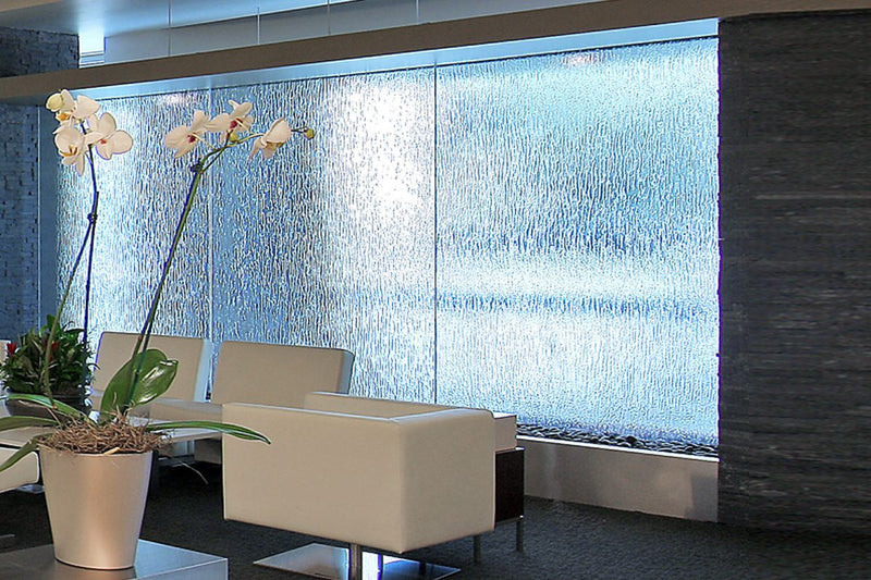 Rain Textured Glass Panel | Handmade Architectural Glass