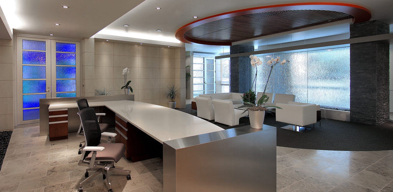 Rain Textured Glass Panel | Handmade Architectural Glass